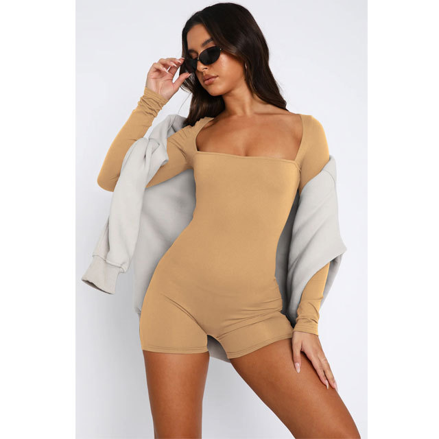 Basic Long Sleeve Sport Romper