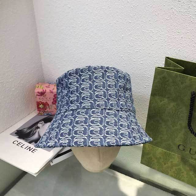 Denim Jacquard Bucket Hat