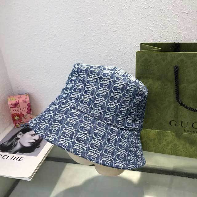 Denim Jacquard Bucket Hat