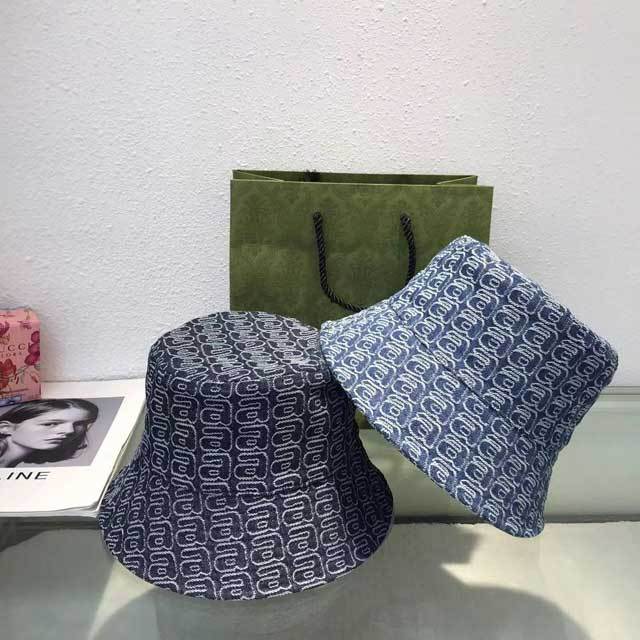 Denim Jacquard Bucket Hat