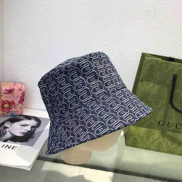 Denim Jacquard Bucket Hat