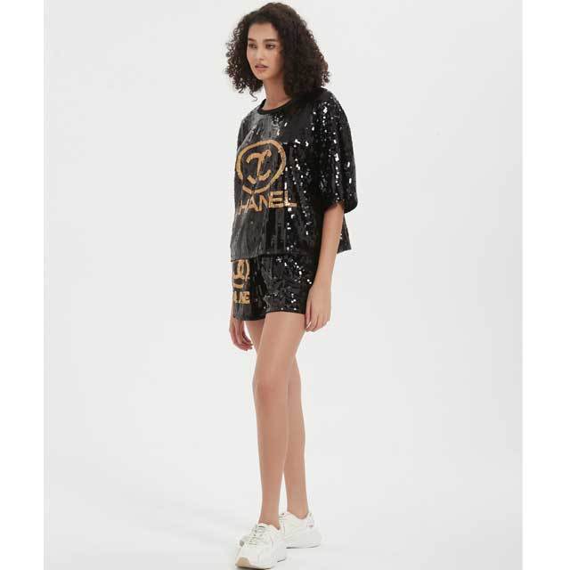 Sequin Casual Short Set