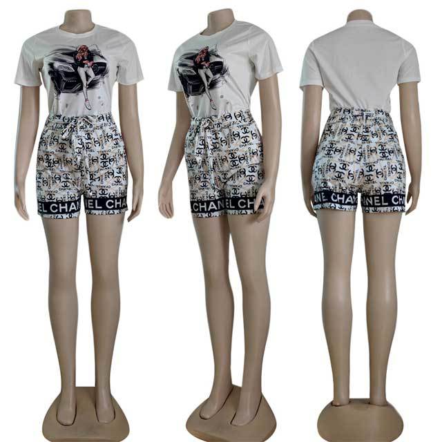 Printed Fashion Women Short Set