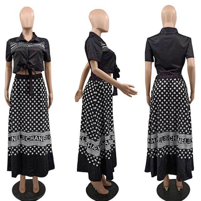 Printed Maxi Skirt Set