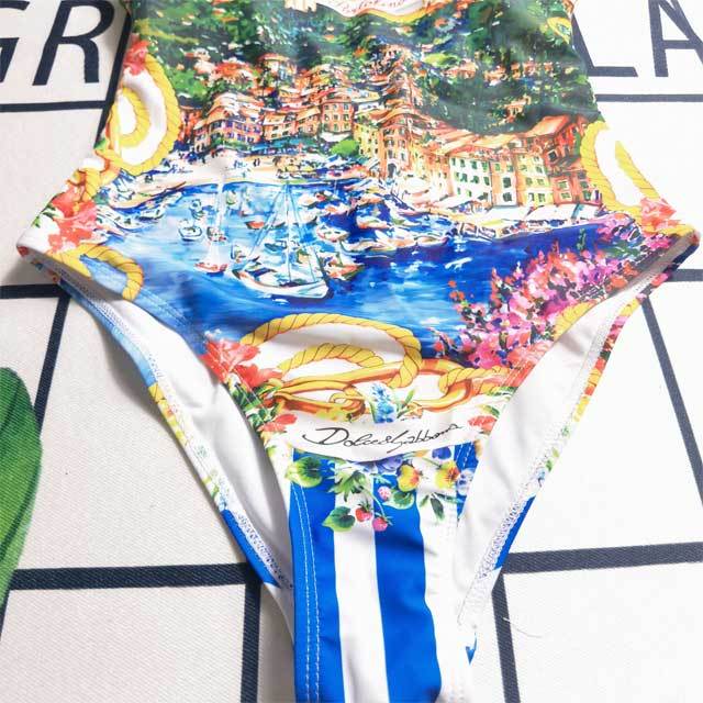 Printed Backless Sexy One Piece