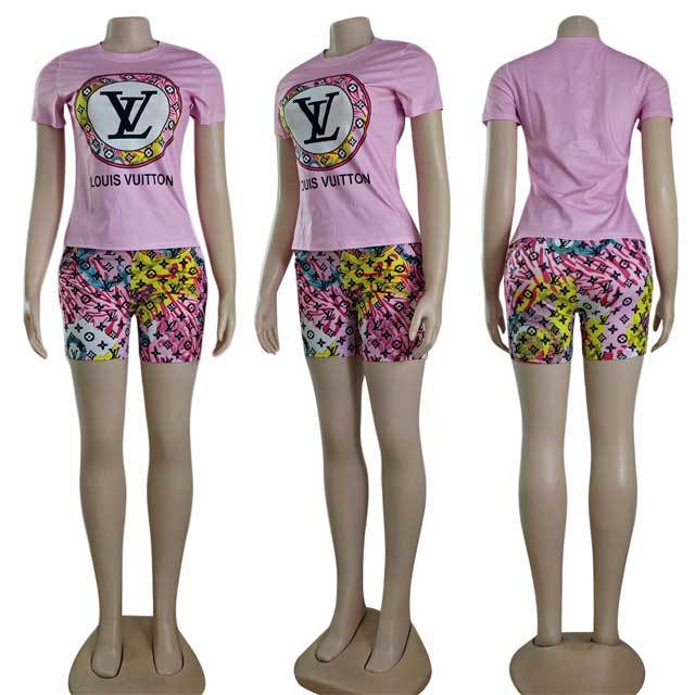 Short Sleeve Printed Two Piece Set