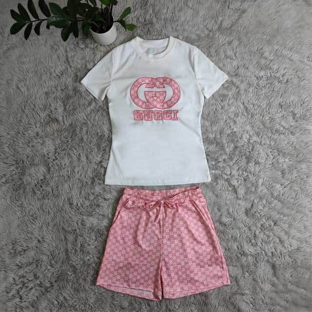 Embroidery Top Casual Two Piece Set