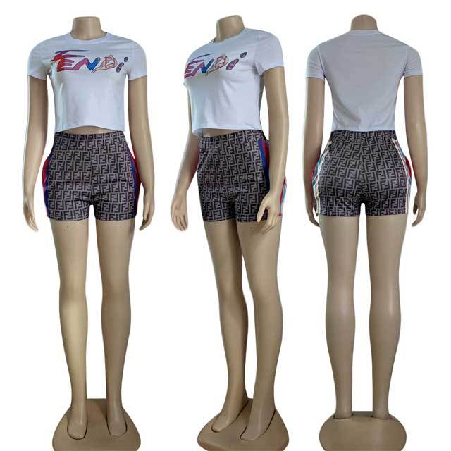 Printed Sport Short Set