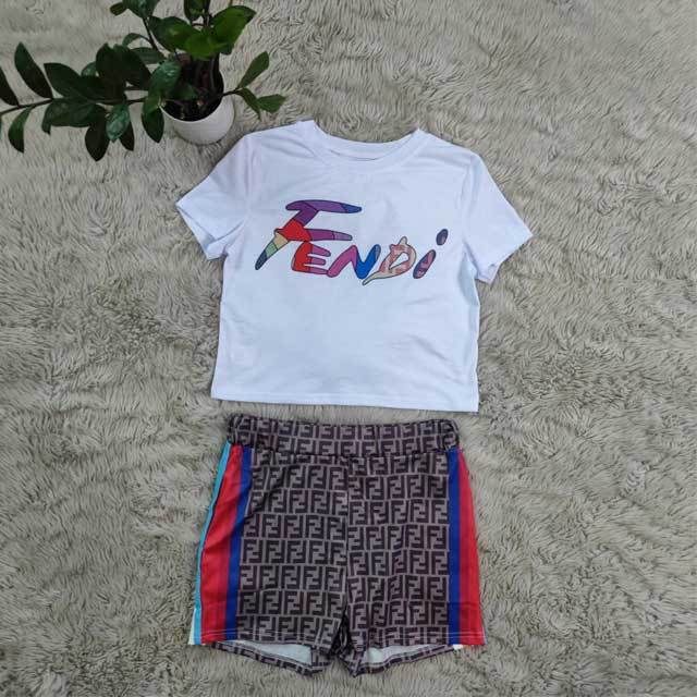 Printed Sport Short Set