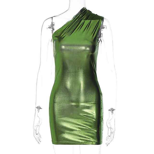 Single Shoulder Bodycon Dress