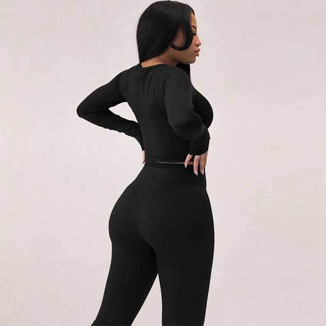 Basic Long Sleeve Skinny Jogging Suit