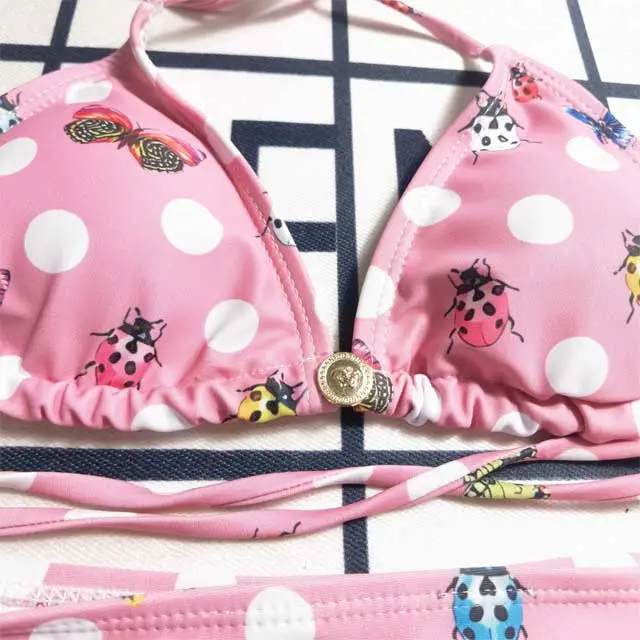 Polka Dots Strappy Bikini Set