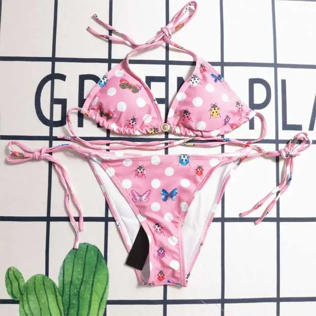 Polka Dots Strappy Bikini Set
