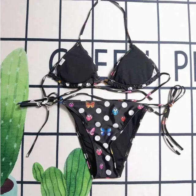 Polka Dots Strappy Bikini Set
