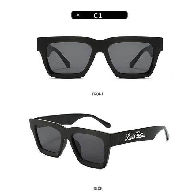 Contrast Color Square Frame Sunglasses