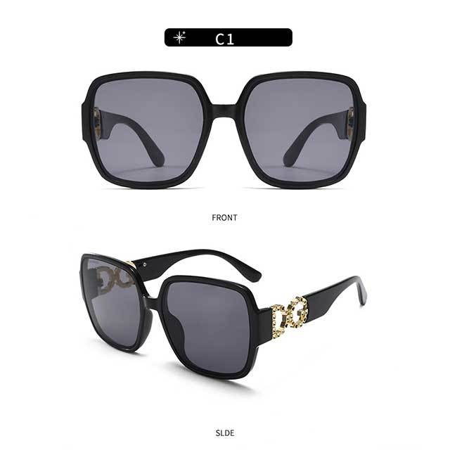 Hollow Out Fashion Design Square Frame Sunglasses