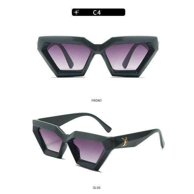 Polygonal Frame Brand Design Sunglasses