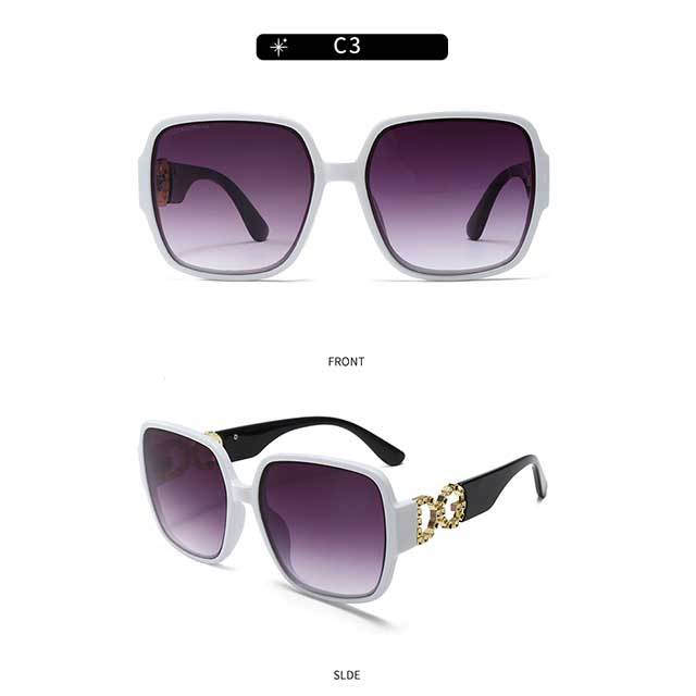 Hollow Out Fashion Design Square Frame Sunglasses