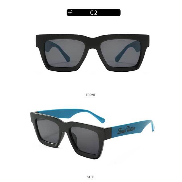 Contrast Color Square Frame Sunglasses