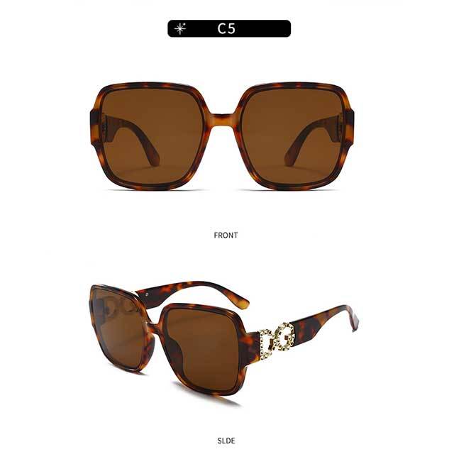 Hollow Out Fashion Design Square Frame Sunglasses