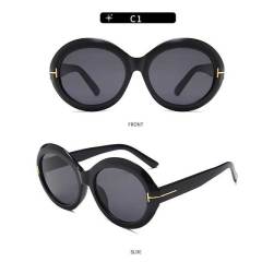 Retro Style Round Frame Sunglasses