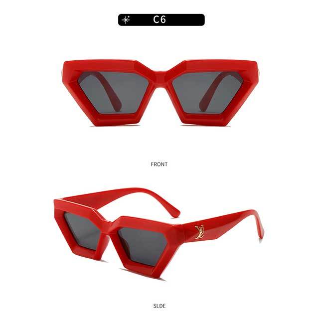 Polygonal Frame Brand Design Sunglasses