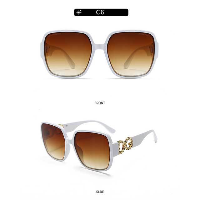 Hollow Out Fashion Design Square Frame Sunglasses