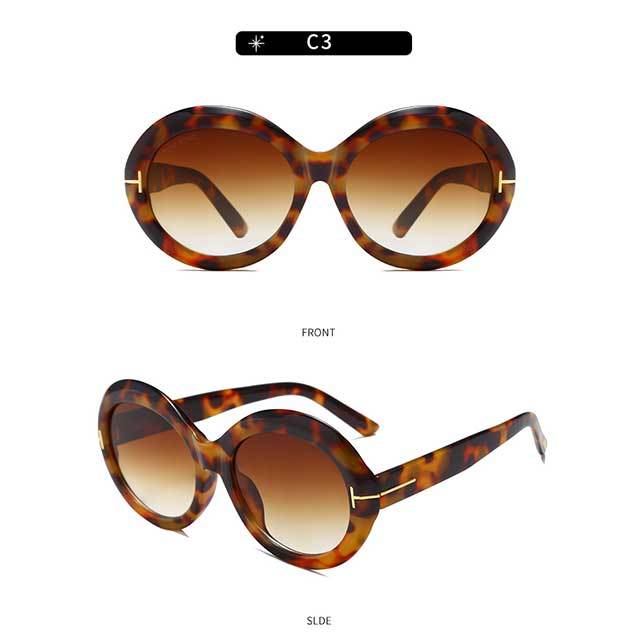 Retro Style Round Frame Sunglasses