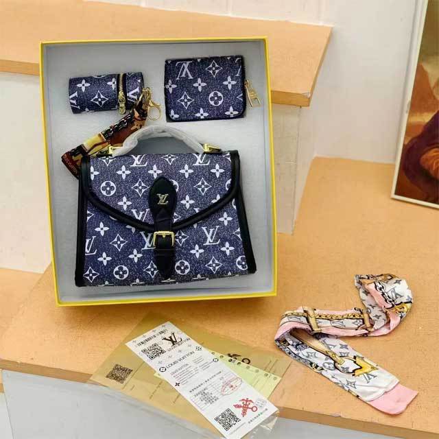 Fashion Print Leather Handbag Set