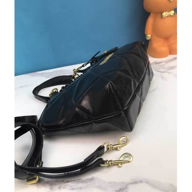 Metal Letter Leather Fashion Handbag