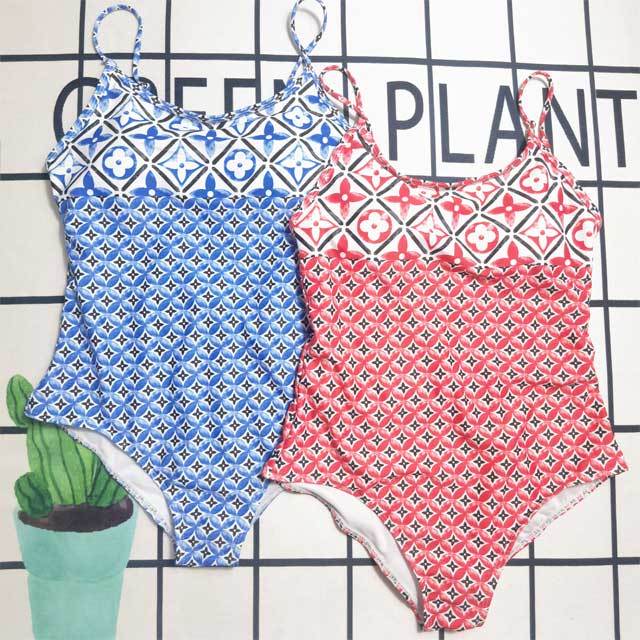 Printed Backless Women One Piece