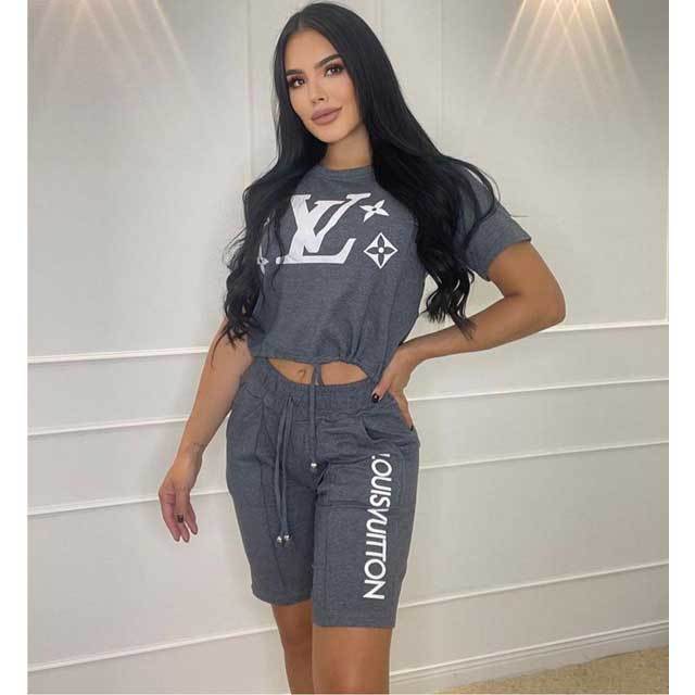 Printed Short Sleeve Top Short Set