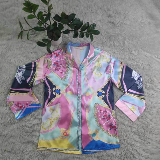 Fashion Retro Print Casual Shirt Dress