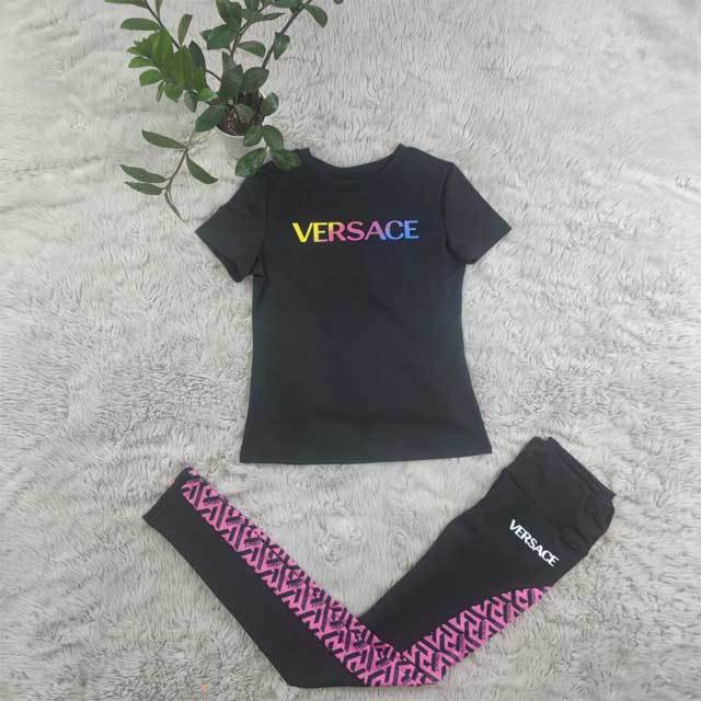Printed Short Sleeve Jogging Suit