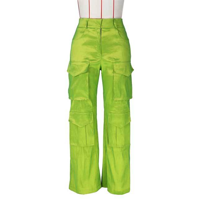 Multi Pockets High Waist Cargo Pants