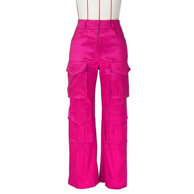 Multi Pockets High Waist Cargo Pants