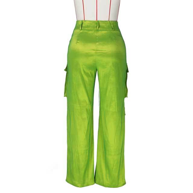 Multi Pockets High Waist Cargo Pants