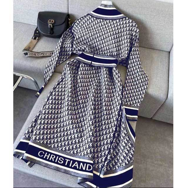 Printed Belted Long Coat