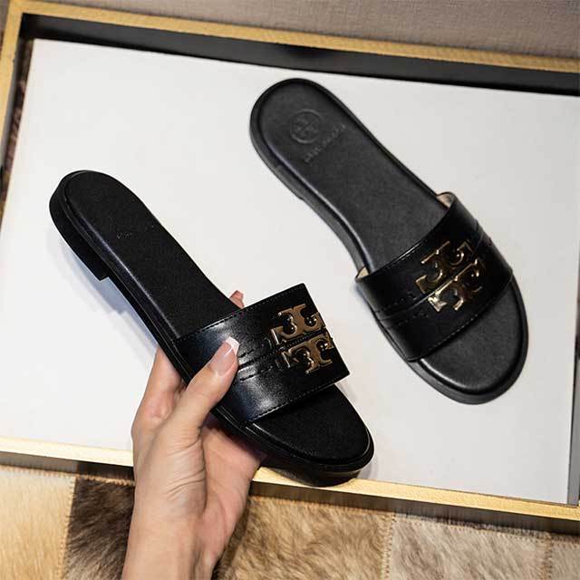 Brand Fashion Open Top Flat Slides Shoes