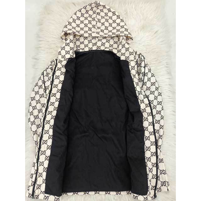 Printed Hooded Cargo Jacket
