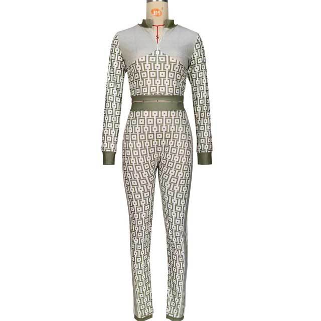 Printed Skinny Jogging Suit