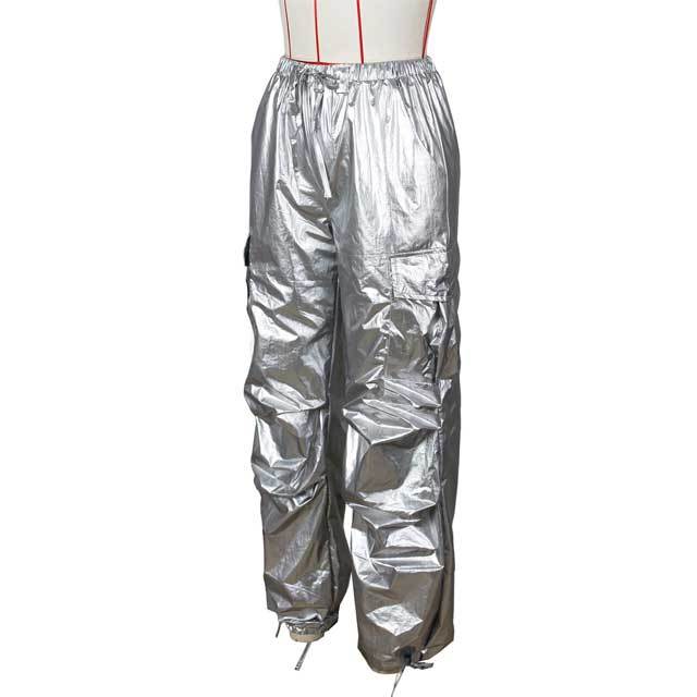 Solid Ruched Cargo Pant
