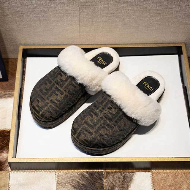 Winter Fashion Warm Furry Flat Slipper Shoes