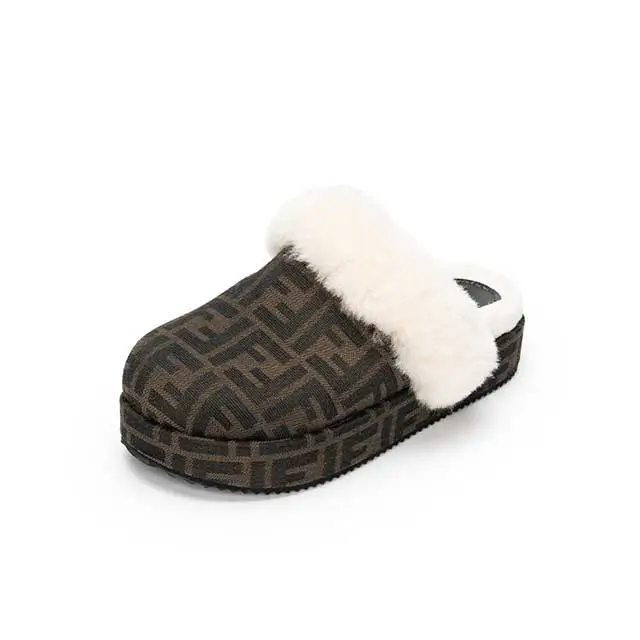 Winter Fashion Warm Furry Flat Slipper Shoes