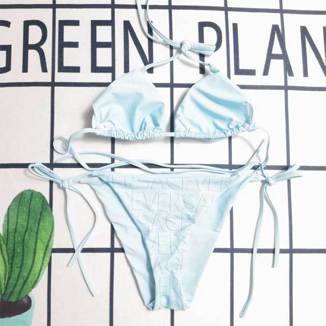 Printed Strappy Bikini Swimsuit