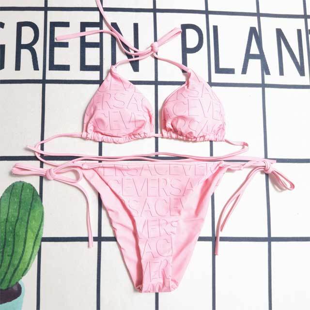 Printed Strappy Bikini Swimsuit