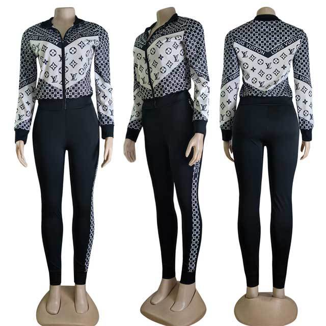 Printed Long Sleeve Tracksuit Set