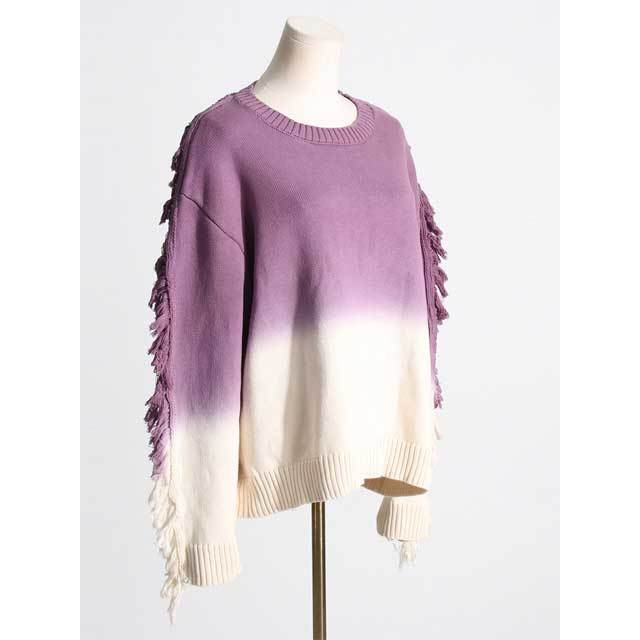 Gradient Tassel Sweater