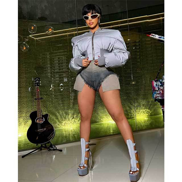 Reflective Zipper Puffer Coat