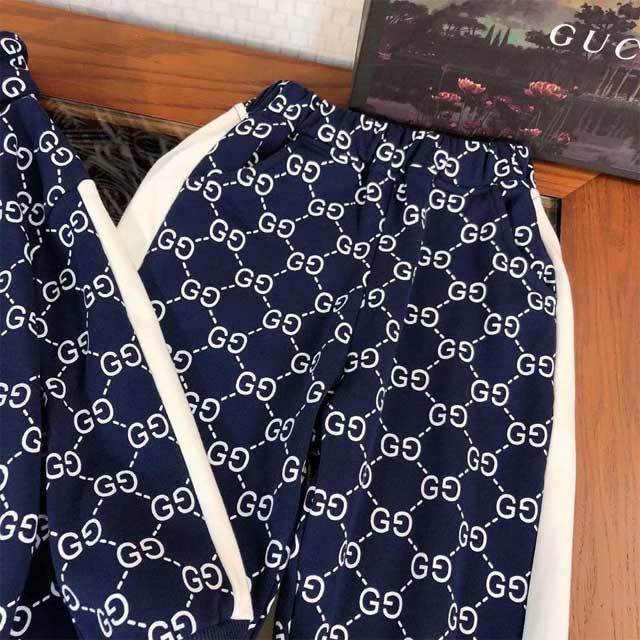 Children Printed Zipper Top Pants Set